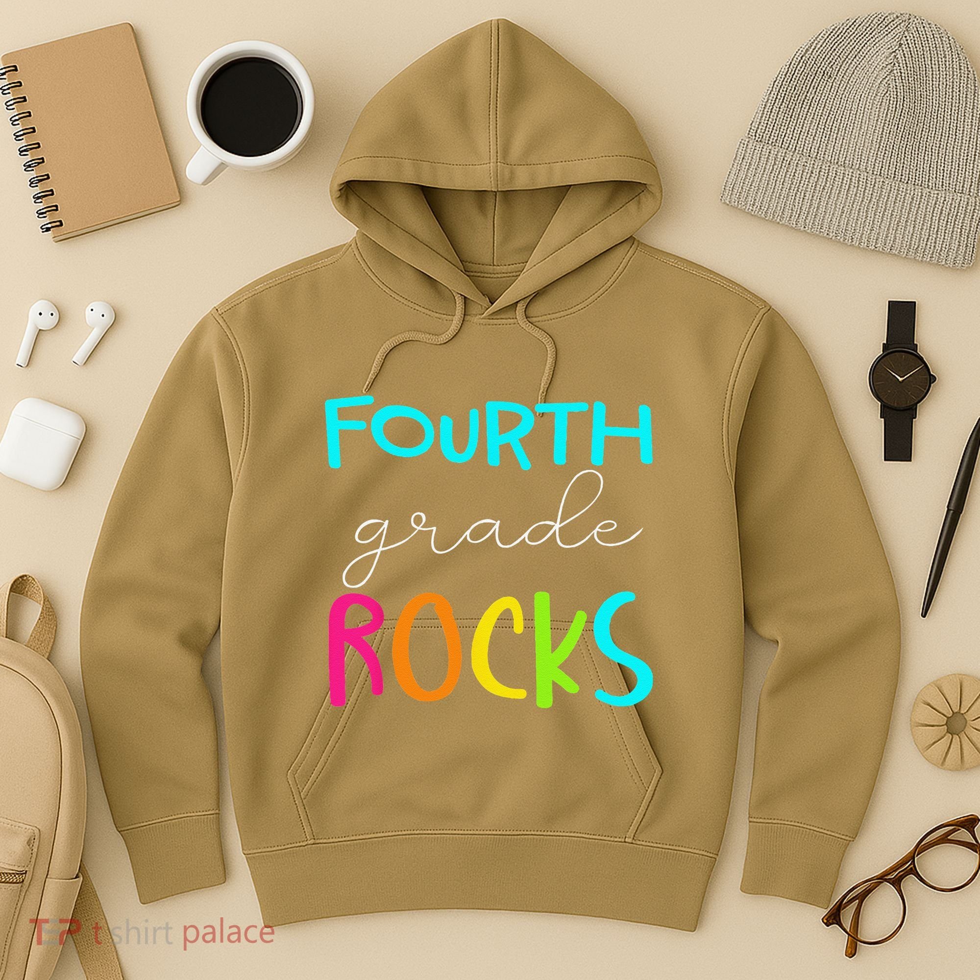 Fourth Grade Rocks Team 4th Grade Teacher Hoodie