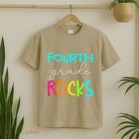 Fourth Grade Rocks Team 4th Grade Teacher T-Shirt thumb 2