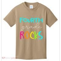 Fourth Grade Rocks Team 4th Grade Teacher Kids T-Shirt thumb 0