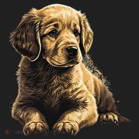 Funny Golden Retriever Puppy Puppies Comfort Colors Boxy T-Shirt thumb 3