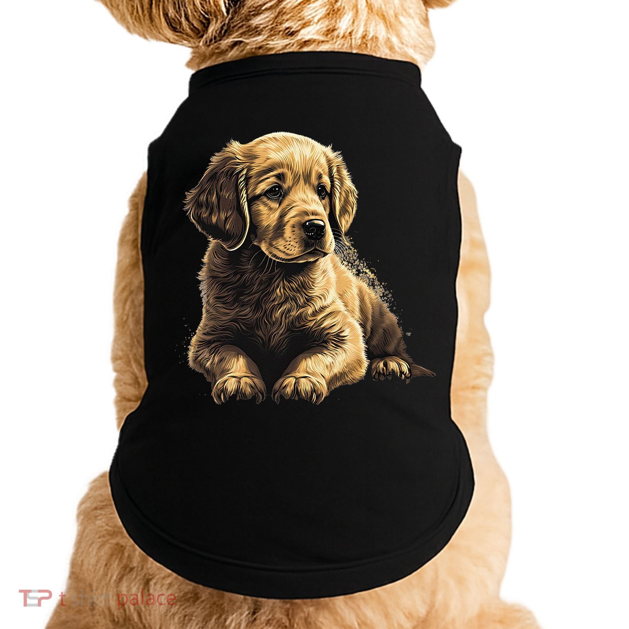 Funny Golden Retriever Puppy Puppies Doggie Tank