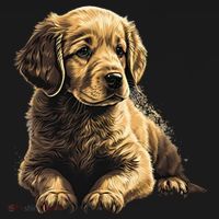Funny Golden Retriever Puppy Puppies Coaster thumb 2