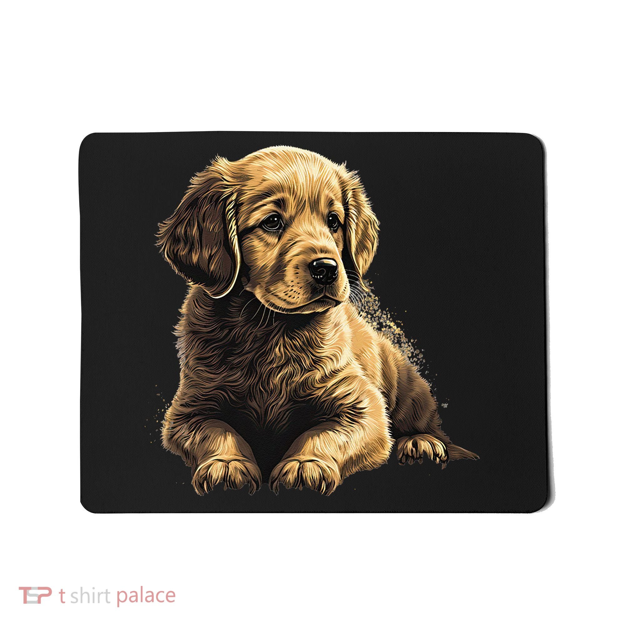 Funny Golden Retriever Puppy Puppies Mousepad