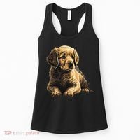 Funny Golden Retriever Puppy Puppies Women's Tank Top thumb 0