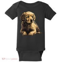 Funny Golden Retriever Puppy Puppies Baby Bodysuit thumb 0