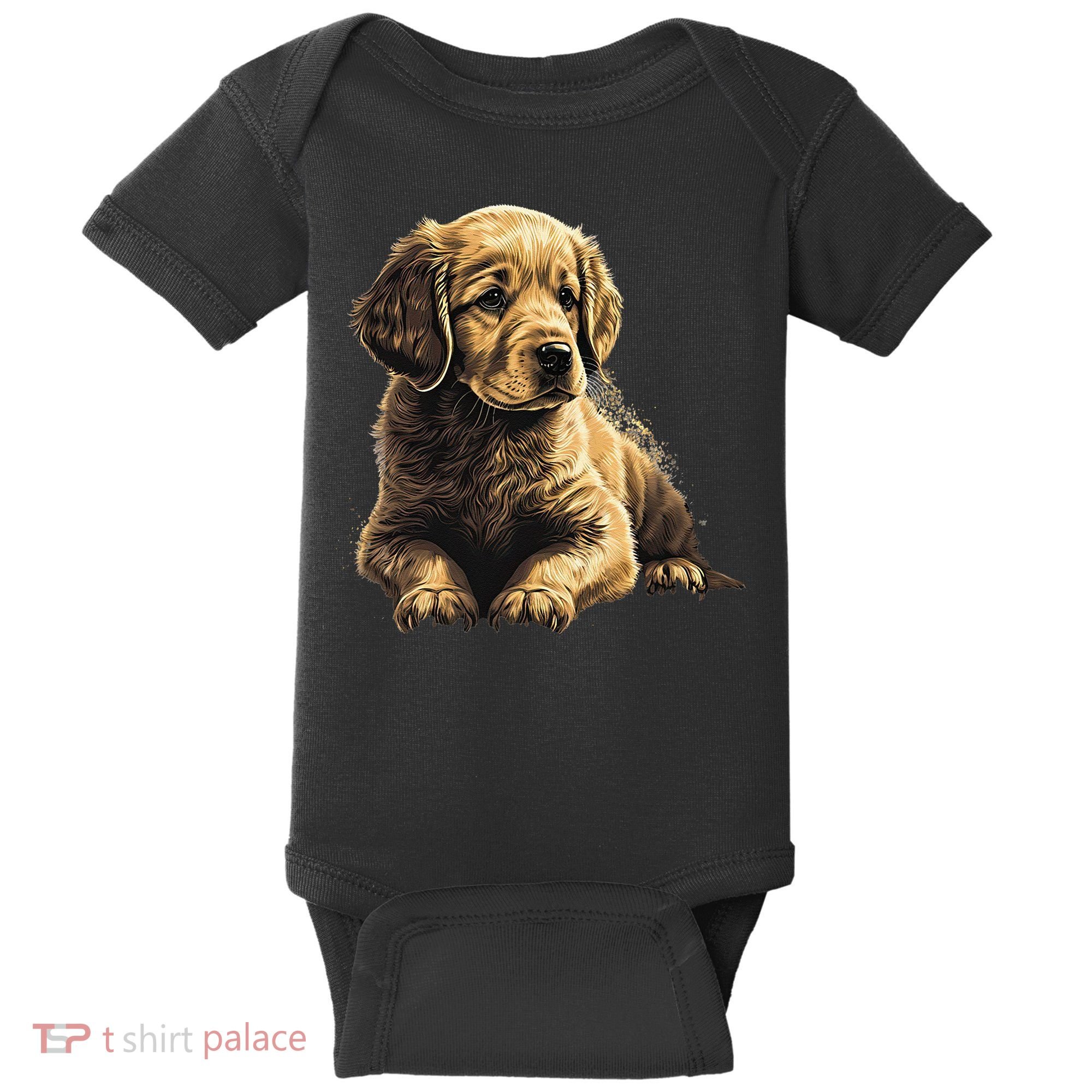 Funny Golden Retriever Puppy Puppies Baby Bodysuit