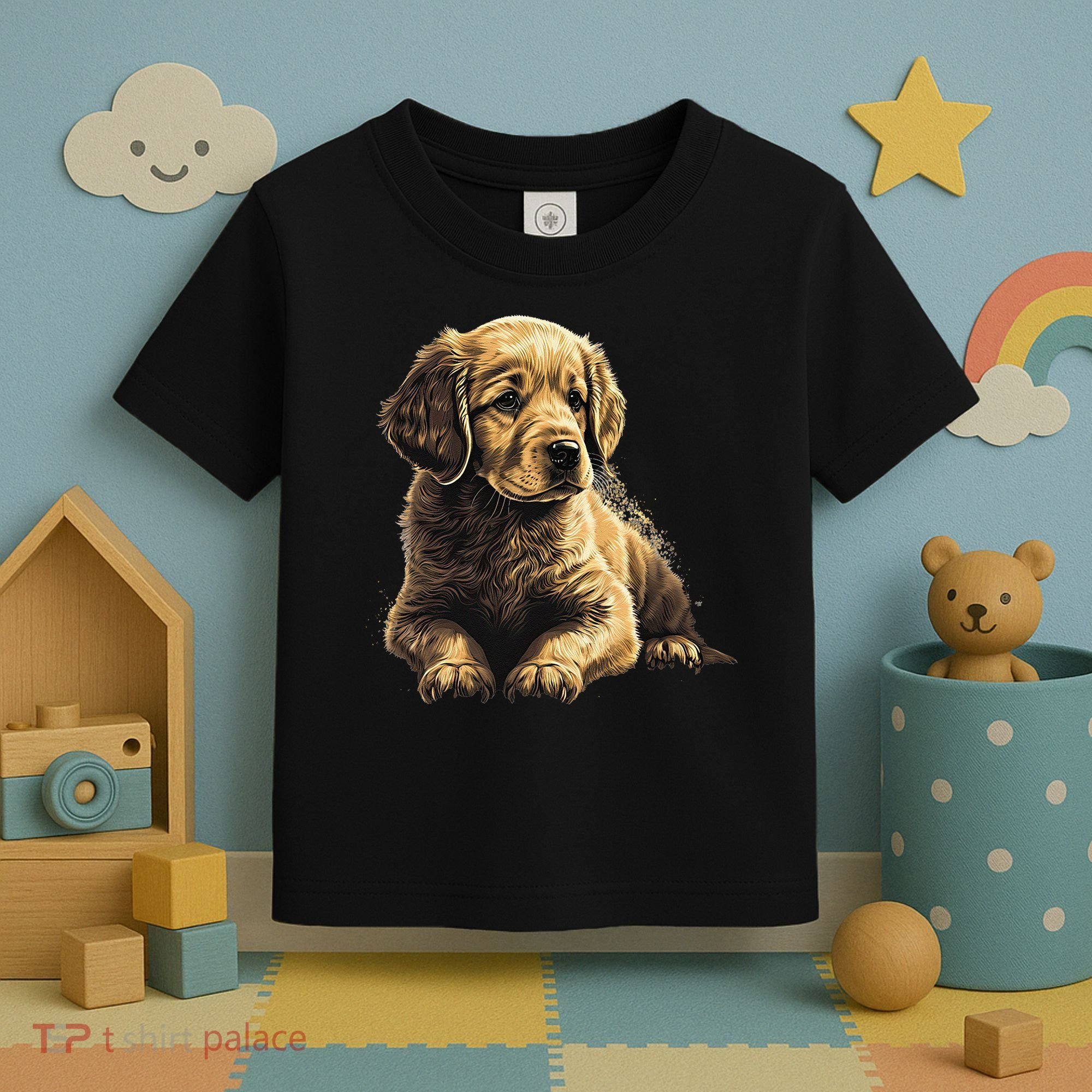 Funny Golden Retriever Puppy Puppies Toddler T-Shirt