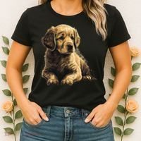 Funny Golden Retriever Puppy Puppies Women's T-Shirt thumb 2