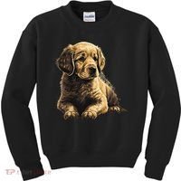 Funny Golden Retriever Puppy Puppies Kids Sweatshirt thumb 0