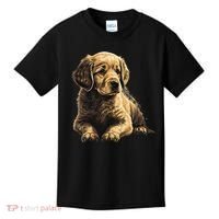 Funny Golden Retriever Puppy Puppies Kids T-Shirt thumb 0
