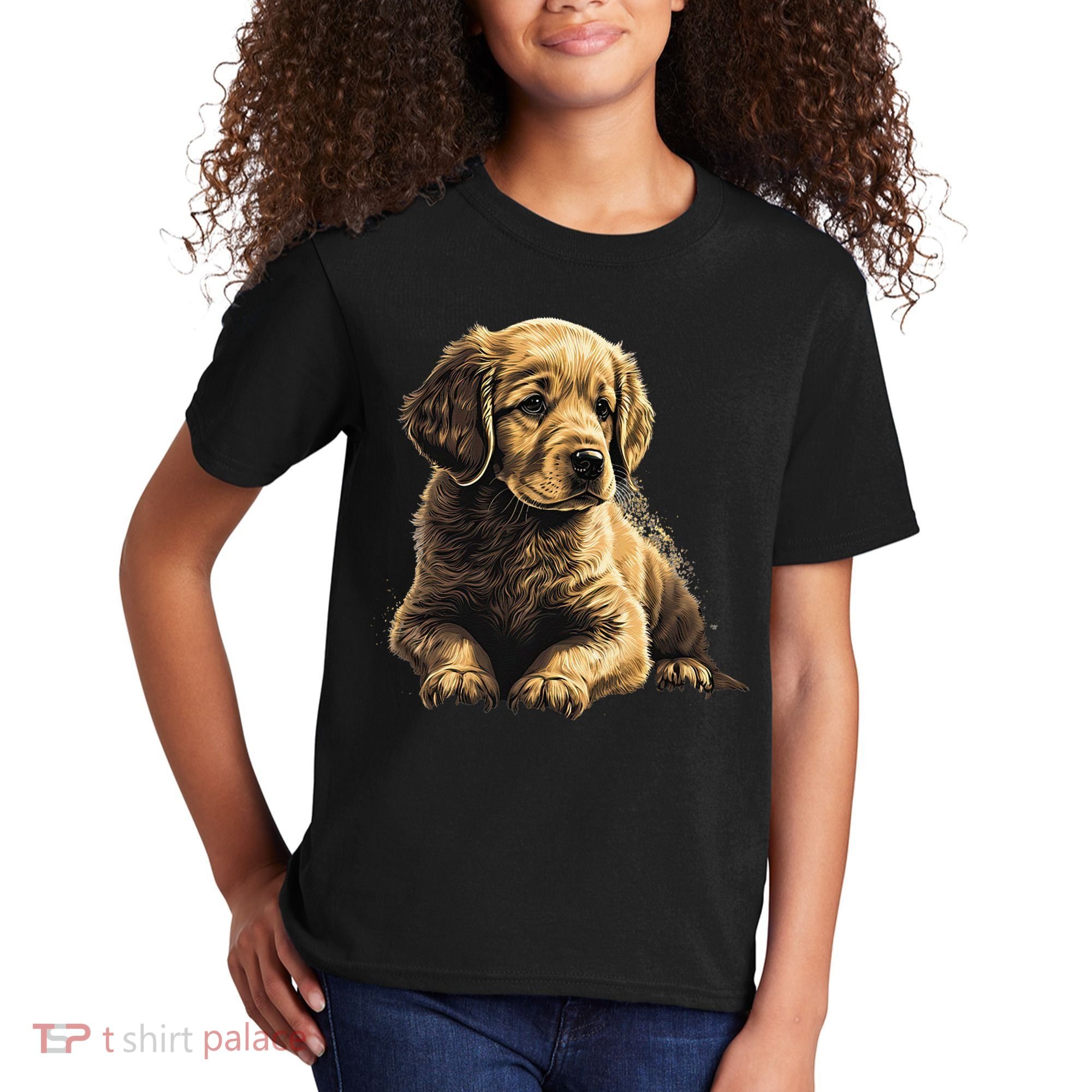 Funny Golden Retriever Puppy Puppies Kids T-Shirt