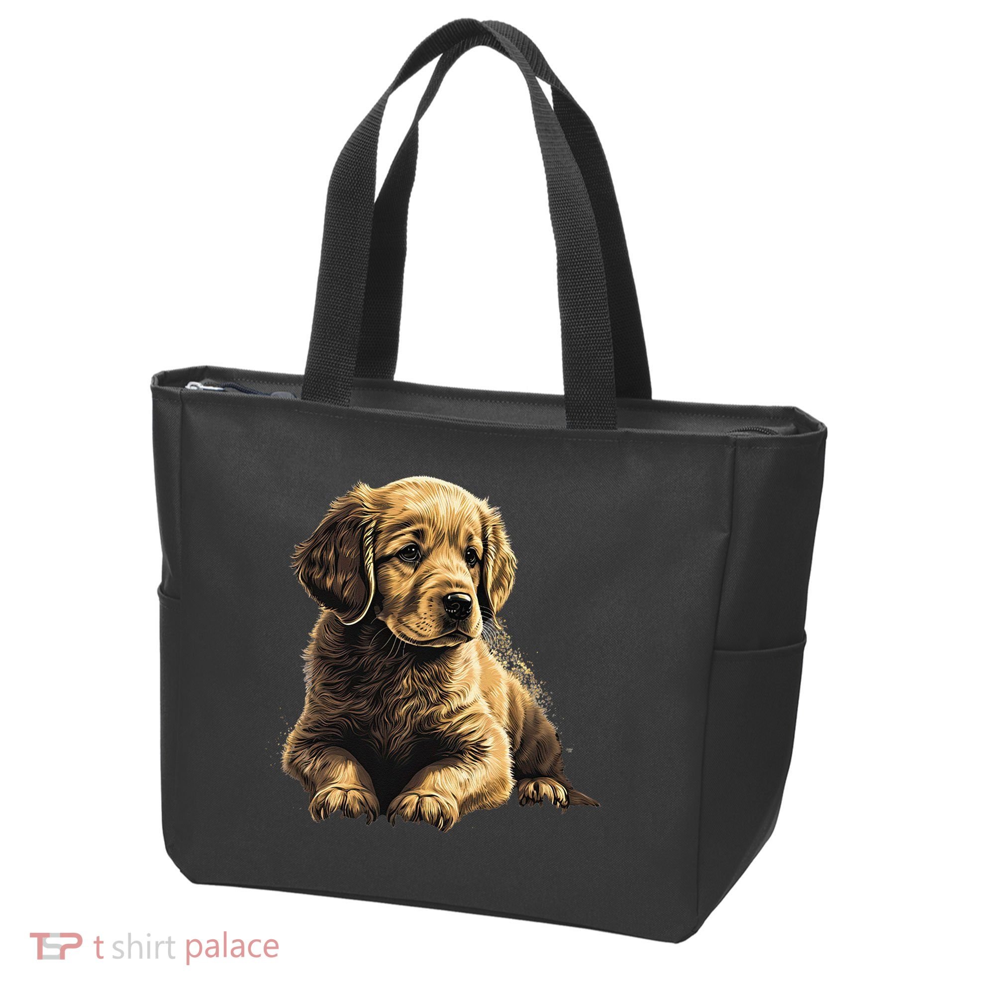 Funny Golden Retriever Puppy Puppies Tote Bag