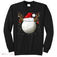 Funny Golf Reindeer Santa Hat Christmas Holiday Gifts TShirt Sweatshirt thumb 0