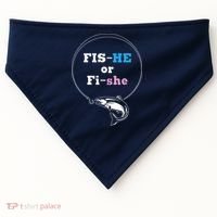 Fishing Gender Reveal Party Ideas Fishe USA-Made Doggie Bandana thumb 0