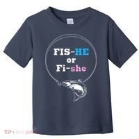 Fishing Gender Reveal Party Ideas Fishe Toddler T-Shirt thumb 0