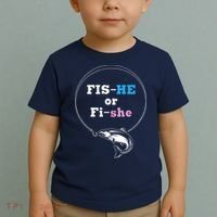 Fishing Gender Reveal Party Ideas Fishe Toddler T-Shirt thumb 2
