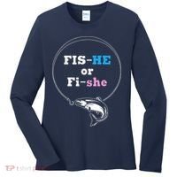 Fishing Gender Reveal Party Ideas Fishe Women's Long Sleeve Shirt thumb 0