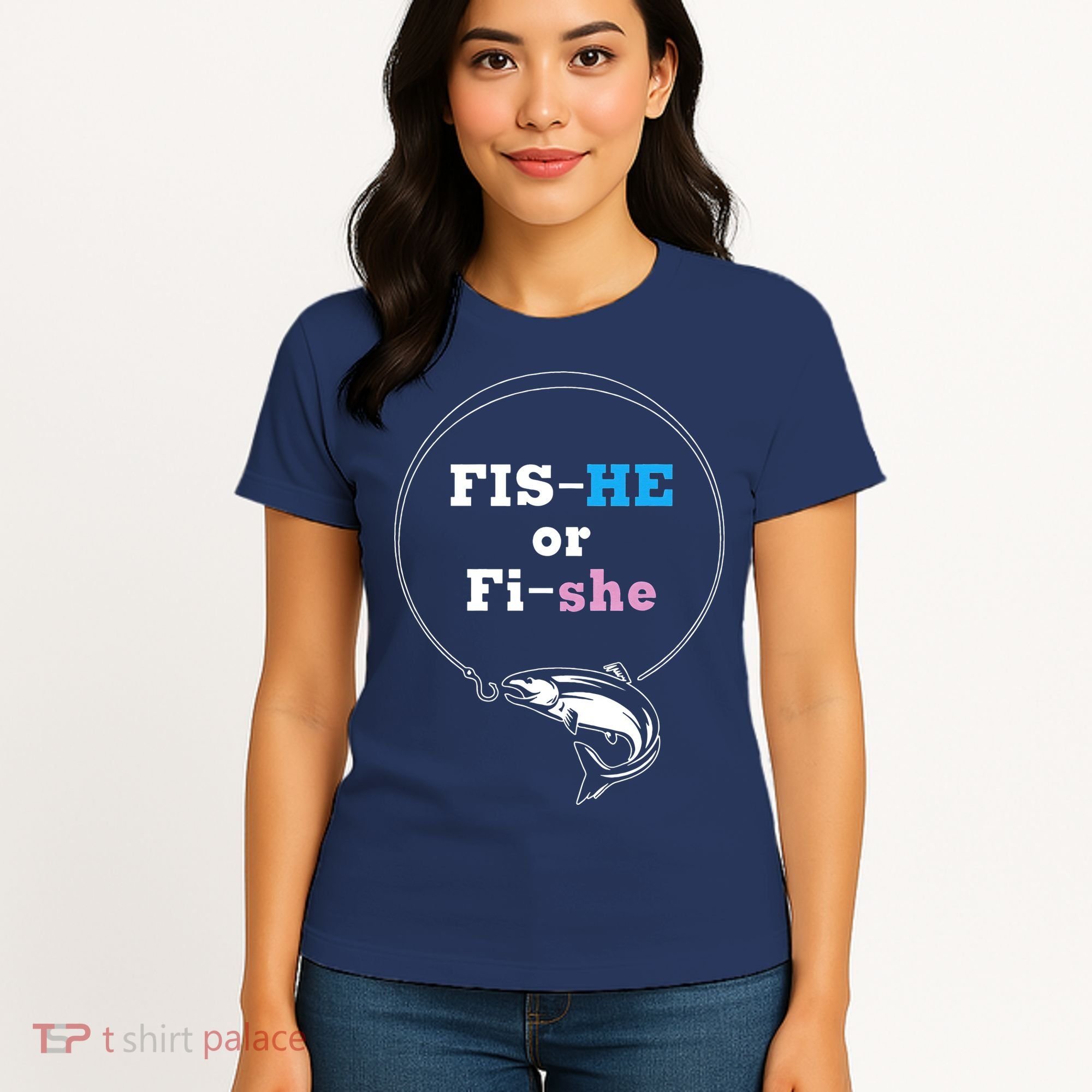 Fishing Gender Reveal Party Ideas Fishe Women's T-Shirt