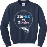 Fishing Gender Reveal Party Ideas Fishe Kids Sweatshirt thumb 0