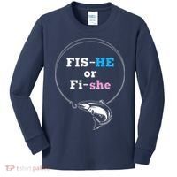 Fishing Gender Reveal Party Ideas Fishe Kids Long Sleeve Shirt thumb 0
