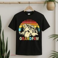 Funny Grandpaw Retro Vintage Pitbull Lovers Grandparents Day T-Shirt thumb 2