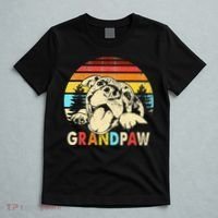 Funny Grandpaw Retro Vintage Pitbull Lovers Grandparents Day T-Shirt thumb 5