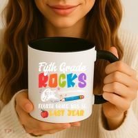 Fifth Grade Rocks 4Th Grade Was So Last Year Back To School Cute Gift Coffee Mug thumb 3