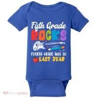 Fifth Grade Rocks 4Th Grade Was So Last Year Back To School Cute Gift Baby Bodysuit thumb 0