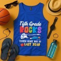 Fifth Grade Rocks 4Th Grade Was So Last Year Back To School Cute Gift Tank Top thumb 4
