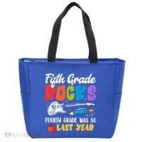 Fifth Grade Rocks 4Th Grade Was So Last Year Back To School Cute Gift Tote Bag thumb 0