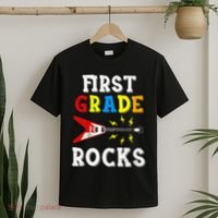 First Grade Rocks Guitar Music Gifts First Day Of School T-Shirt thumb 2