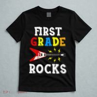 First Grade Rocks Guitar Music Gifts First Day Of School T-Shirt thumb 5