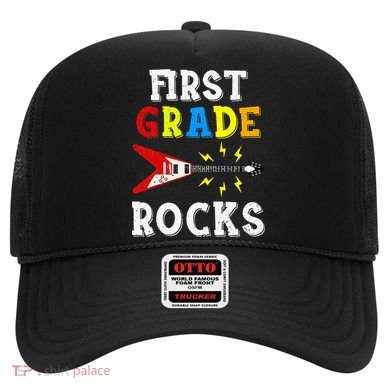 First Grade Rocks Guitar Music Gifts First Day Of School Hat
