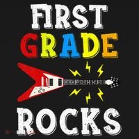 First Grade Rocks Guitar Music Gifts First Day Of School Kids Hoodie thumb 5