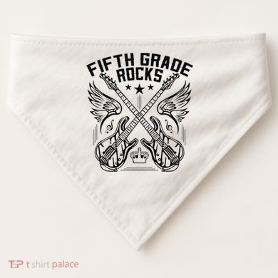 Fifth Grade Rocks USA-Made Doggie Bandana