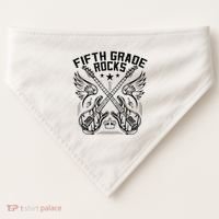 Fifth Grade Rocks USA-Made Doggie Bandana thumb 0