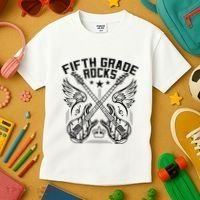 Fifth Grade Rocks Kids T-Shirt thumb 3