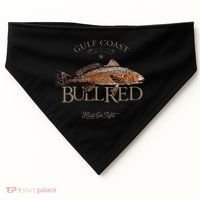 Fishing Gulf Red Drum Redfish Bull Red USA-Made Doggie Bandana thumb 0