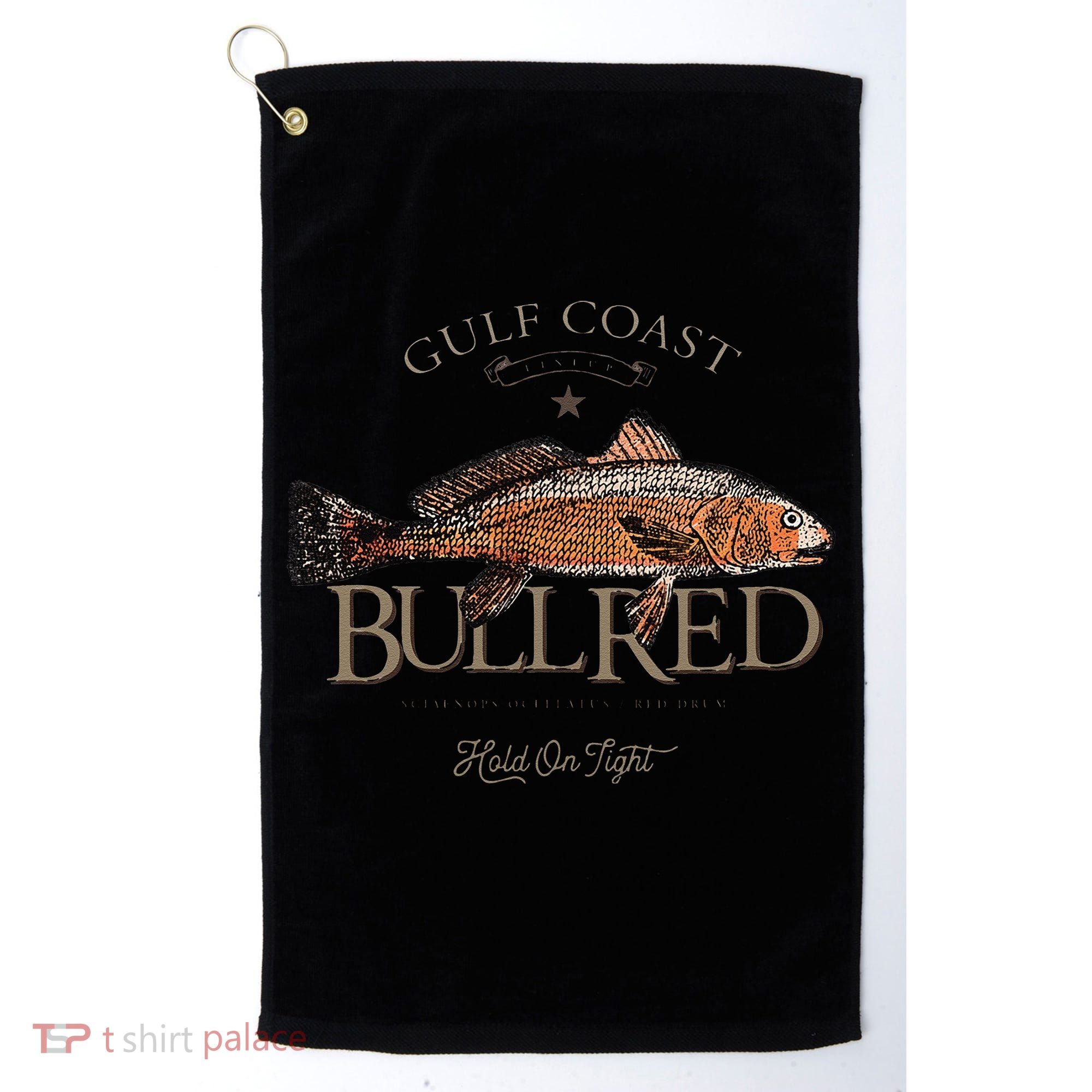 Fishing Gulf Red Drum Redfish Bull Red Golf Towel