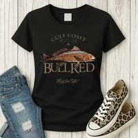 Fishing Gulf Red Drum Redfish Bull Red Women's T-Shirt thumb 3