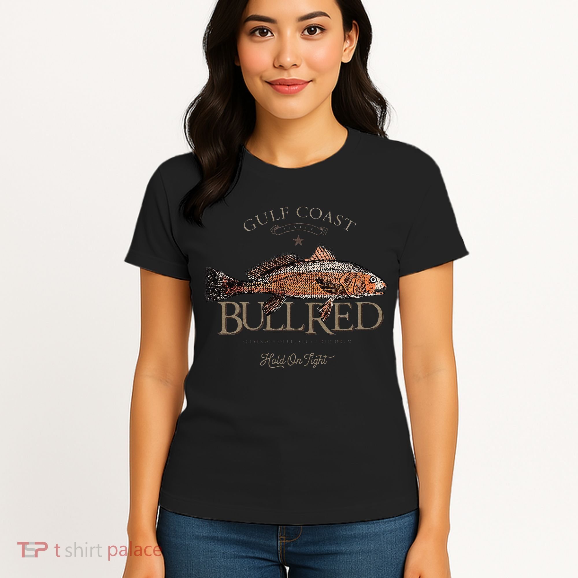 Fishing Gulf Red Drum Redfish Bull Red Women's T-Shirt