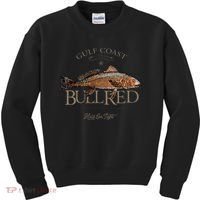 Fishing Gulf Red Drum Redfish Bull Red Kids Sweatshirt thumb 0