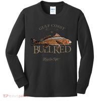 Fishing Gulf Red Drum Redfish Bull Red Kids Long Sleeve Shirt thumb 0
