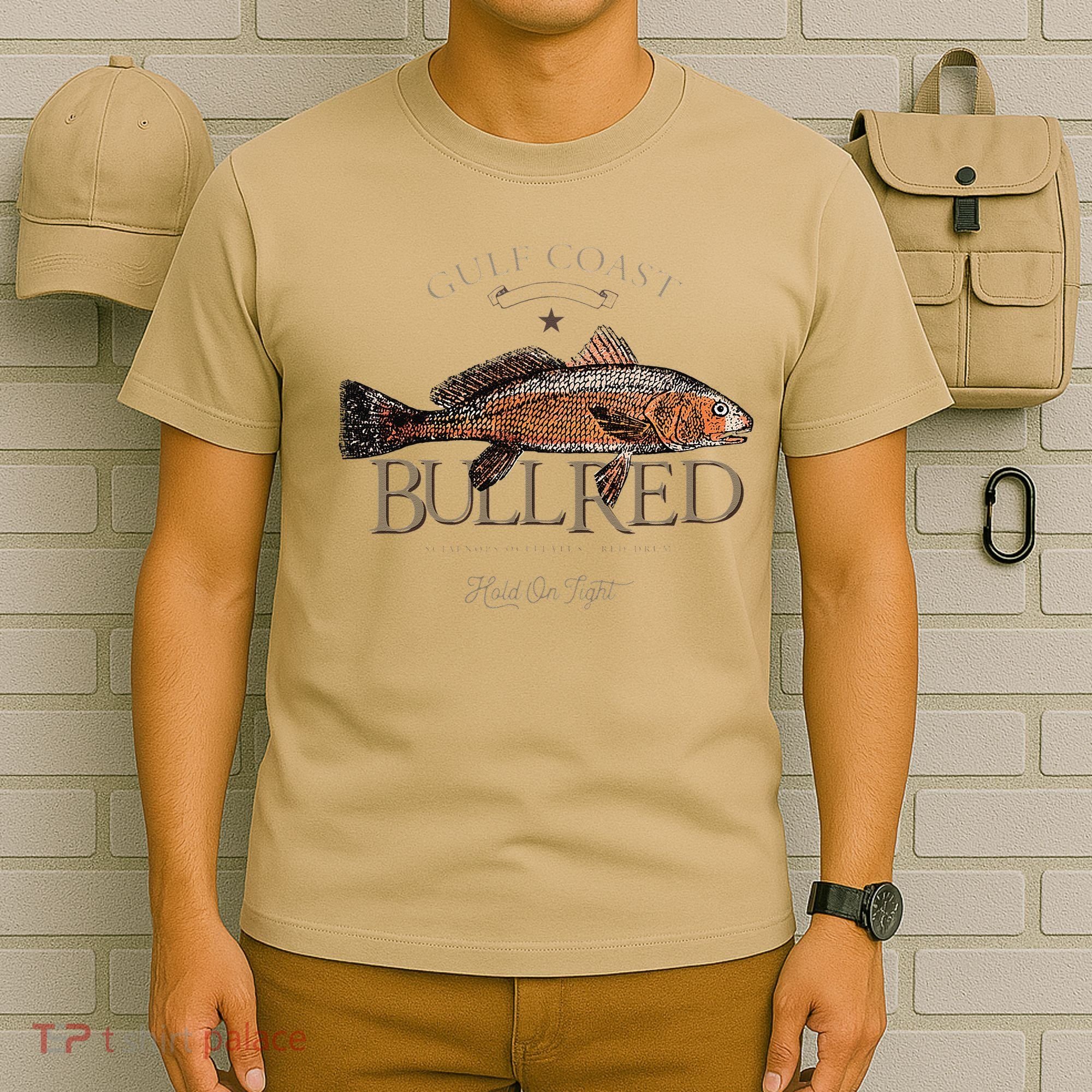 Fishing Gulf Red Drum Redfish Bull Red T-Shirt