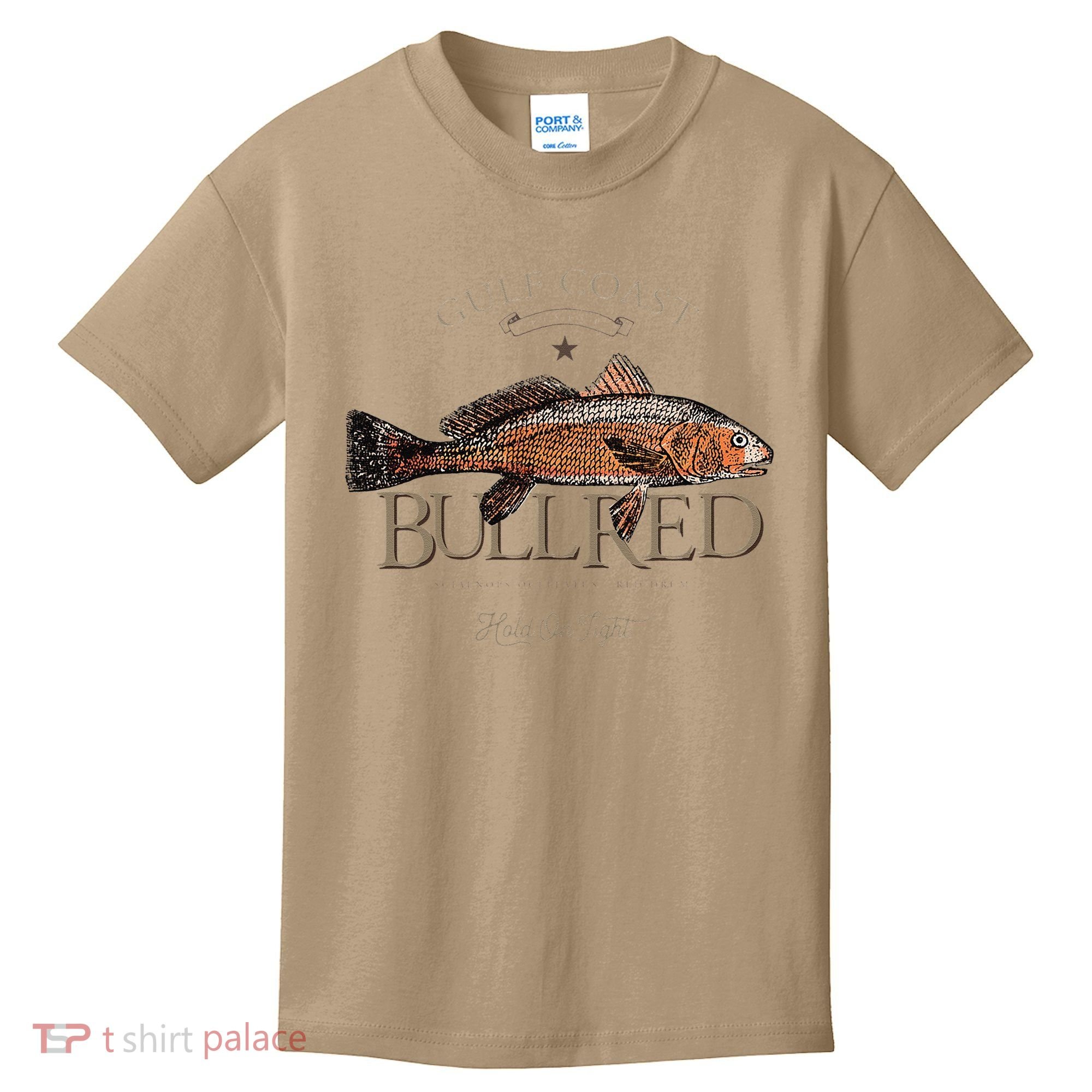 Fishing Gulf Red Drum Redfish Bull Red Kids T-Shirt