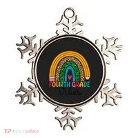 Fourth Grade Rainbow Leopard 4Th Grade Vibes Team 4Th Grade Funny Gift Ornament thumb 0