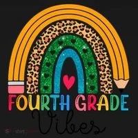 Fourth Grade Rainbow Leopard 4Th Grade Vibes Team 4Th Grade Funny Gift Ornament thumb 1