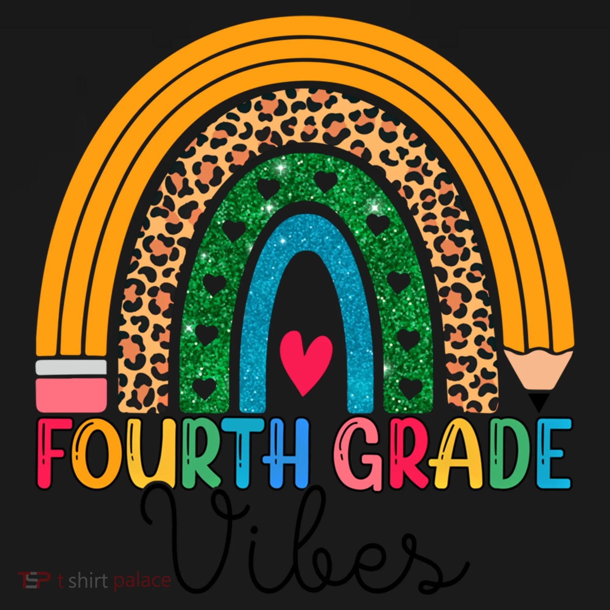 Fourth Grade Rainbow Leopard 4Th Grade Vibes Team 4Th Grade Funny Gift Ornament