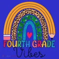 Fourth Grade Rainbow Leopard 4Th Grade Vibes Team 4Th Grade Funny Gift Button thumb 1