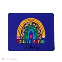Fourth Grade Rainbow Leopard 4Th Grade Vibes Team 4Th Grade Funny Gift Mousepad thumb 0